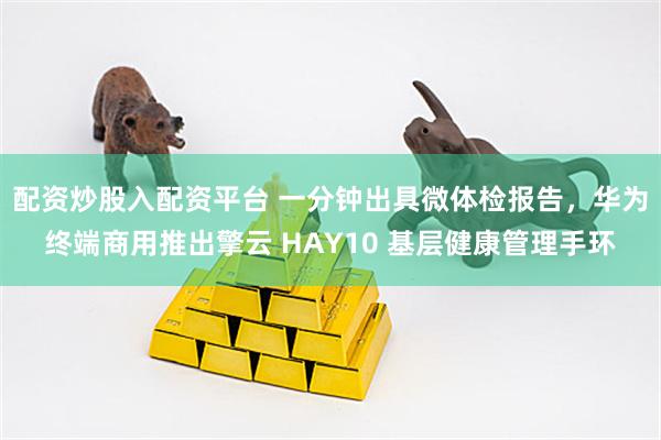 配资炒股入配资平台 一分钟出具微体检报告，华为终端商用推出擎云 HAY10 基层健康管理手环