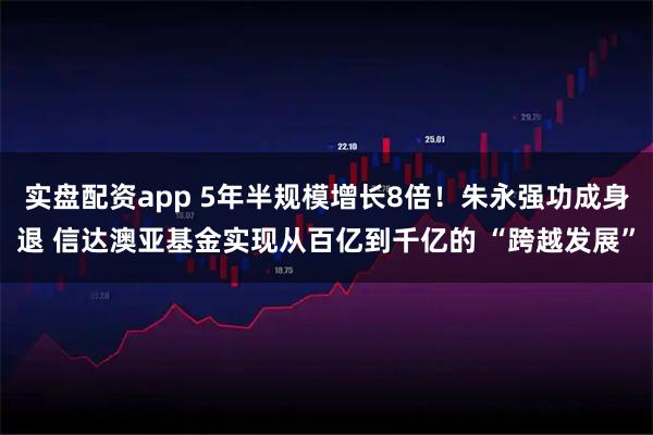 实盘配资app 5年半规模增长8倍！朱永强功成身退 信达澳亚基金实现从百亿到千亿的 “跨越发展”